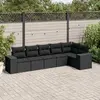 Image de vidaXL Ensemble Salon Jardin 6 pcs - Noir