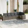 Image de vidaXL Salon de jardin 6 pcs - Gris