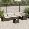 Image de vidaXL Salon de jardin 7 pcs - Marron