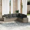 Image de vidaXL Salon de jardin - Gris clair