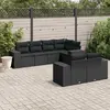 Image de vidaXL Salon de jardin 7 pcs - Noir