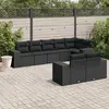 Image de vidaXL Salon de jardin 8 pcs - Noir