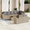 Image de vidaXL Salon de jardin 9 pcs - Beige