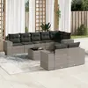 Image de Salon de jardin vidaXL 9 pcs - Gris résine tressée