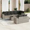 Image de vidaXL Salon de jardin 9 pcs - Gris clair
