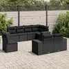 Image de Salon de jardin vidaXL 8 pcs noir résine tressée