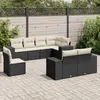 Image de vidaxl Salon de jardin 8 pcs - Noir