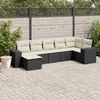 Image de vidaXL Salon de jardin 7 pcs - Noir