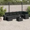Image de VIDAxL Salon de jardin - 8 pcs - Noir