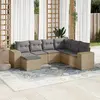 Image de VIDAXL Salon de jardin 7 pcs - Beige