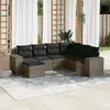 Image de VIDAXL Salon de jardin 7 pcs - Résine tressée grise