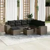 Image de Salon de jardin VIDAXL - 8 pcs - Coussins gris