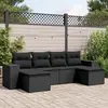 Image de vidaXL Salon de jardin résine tressée noir