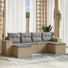 Image de Salon de jardin VidaXL - 6 pièces - Beige