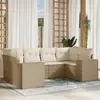 Image de vidaXL Salon de jardin 6 pcs - Beige