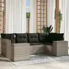 Image de VIDAXL Salon de jardin 6 pcs - Gris Clair Résine Tressée