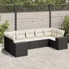 Image de VIDAXL Salon de jardin 7 pcs - Noir Résine Tressée