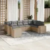 Image de vidaXL Ensemble Salon de jardin 9 pcs - Beige