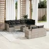 Image de Salon de Jardin vidaXL - Gris Clair Résine Tressée