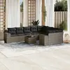 Image de VIDAXL Salon de jardin avec coussins 10 pcs - Gris