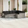 Image de vidaXL Salon de jardin 10 pcs - Gris clair