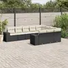 Image de vidaXL Salon de jardin 10 pcs - Noir