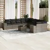 Image de vidaXL Salon de jardin 11 pcs - Gris