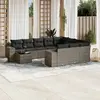 Image de VidaXL Salon de jardin 11 pcs - Gris