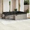 Image de Salon de jardin 11 pcs gris clair