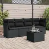 Image de VidaXL Salon de jardin 5 pcs - Noir