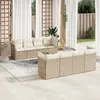 Image de vidaXL Salon de jardin 9 pièces - Beige