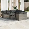Image de Salon de jardin VIDAXL - 9 pcs gris résine tressée