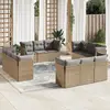 Image de VidaXL Salon de jardin 12 pcs - Beige
