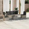 Image de Salon de jardin VidaXL 6 pièces - Gris clair - Résine tressée
