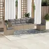 Image de vidaXL Salon de jardin avec coussins 6 pcs   Beige