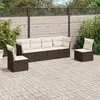 Image de vidaXL Salon de jardin 6 pcs résine tressée - Marron