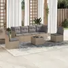 Image de vidaXL Salon de jardin 7 pcs - Beige résine tressée