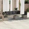 Image de vidaXL Salon de jardin 7pcs - Gris clair