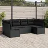 Image de vidaXL Salon de jardin 6 pcs - Noir