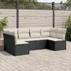 Image de vidaXL Salon de jardin 6 pcs noir