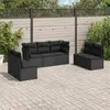 Image de Salon de jardin VIDAXL - 7 pcs noir résine tressée