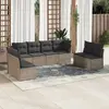 Image de vidaXL 8 pcs gris résine tressée
