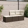 Image de VidaXL Salon de jardin 3 pcs - Marron Résine Tressée