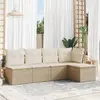 Image de VIDAXL Salon de jardin avec coussins 5 pcs - Beige