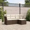 Image de vidaXL Salon de jardin 4 pcs - Marron