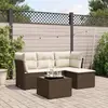 Image de VidaXL salon de jardin 5 pcs - Marron résine tressée