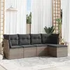 Image de vidaXL Salon de jardin avec coussins 5 pcs - Gris
