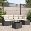 Image de vidaXL Salon de jardin 6 pcs - Noir