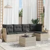 Image de VIDAXL Salon de jardin 6 pcs avec coussins gris clair