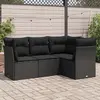 Image de VIDAXL Salon de jardin - Noir, résine tressée modulable